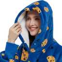 Krifey Wearable Blanket Hoodie, Oversized Sherpa Fleece Sweatshirt with Giant Pocket, Birthday Gifts for Women, Mom, Sister (Cookies)