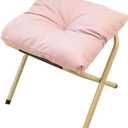 ZABEES Foot Rest Stool Portable Foldable Foot Stool Chair Household Entrance Shoe Changing Stool Ottoman for Living Room, Bedroom Hallway Padded Seat