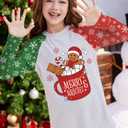 Christmas Little Girls Patchwork Funny Ugly Gingerbread Shirt Santa Party Top Green & Grey 6 Years