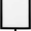 DOITOOL Stanchion Sign Holder Double-Sided Portrait Frame with Retractable Belt Isolation Column Card Insert for Queue Management 17.32X8.66X2.55 Inch (Black)