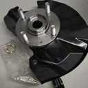 OCPTY Front Passenger Steering Knuckle & Hub Assembly for Hyundai Accent 2006-2011, 51716-1E100
