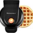 Elite Gourmet EWM013B Electric Nonstick Mini Waffle Maker with 5-inch cooking surface, Belgian Waffles, Compact Design, Hash Browns, Keto, Snacks, Sandwich, Eggs, Easy to Clean, Black