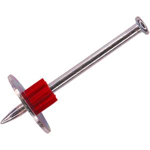 2-1/2" Powder Actuated Fasteners, Drive Pins with 1" Washer, PW250, 100pcs/pack