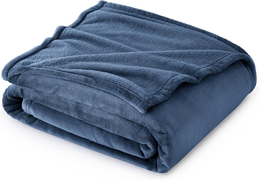 Bedsure Fleece Throw Blanket Mineral Blue - 300GSM Blankets for Couch, Sofa, Bed, Soft Lightweight Plush Cozy Throws for Toddlers, 50x60 inches (Throw (50" x 60"))