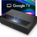 WEMAX Nova Pro 4K Ultra Short Throw Projector, 150" ALPD Laser TV with Smart Google TV, 2100 ISO Lumens, Dolby Audio, UST Projector for Movie, WiFi Bluetooth, Built in Google Assistant (Black)