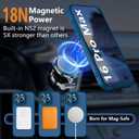 Cufelf Magnetic for iPhone 16 Pro Max Case(Compatible with Magsafe) Full Camera Protection,2+Full Coverage Screen Protector,Translucent Matte,Military Drop Protection Phone Case,6.9",Blue