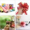 MECCANIXITY 10pcs 7 Inch Large Pull Bow Gift Wrapping Bows Ribbon Organza Cream White for Wedding Baskets Presents Christmas Party