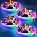 Pickmesh Inflatable Drink Holder with Lights, 21 x 28 Inch LED Color Changing Floating Beverage Fruit Serving Bar, Floating Drink Holder for Pool, Hot Tub Accessories for Adults Party