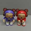 2 Pcs Dancing Bear Toys, Baby Dancing Moving Crawling Musical Toys Age 3-12 Months, with Light, Musical and Dancing, Birthday Gift for Age 1 2 3 4 Year Old Toddlers (Purple and Red)