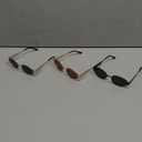 livho 2025 Trendy Oval Sunglasses - Stylish Polarized Shades for Everyday - Retro Metal Frames, 3 Pairs