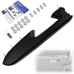 22818465 Front Left Driver Side Door Panel Armrest Repair Kit with Door Release Handle Below Armrest (17 Inch) Black Compatible with 2010-2014 Chevrolet Chevy Silverado/GMC Sierra 1500 2500HD 3500HD