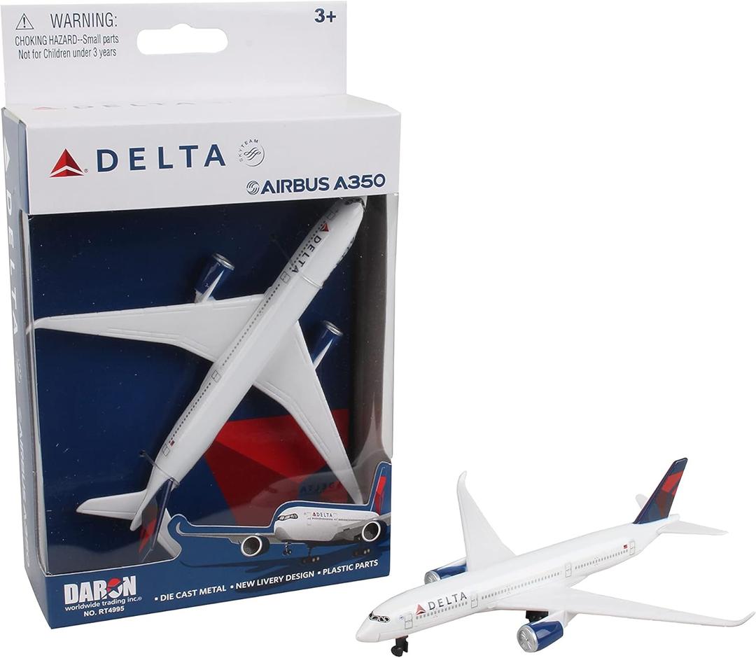 Daron Toy Airplane  Delta Air Lines Airbus A350  Die-Cast Metal Model Airplane Toy with Plastic Parts for Kids Ages 3+