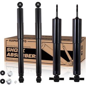 Front and Rear Shock Absorbers Complete Struts Assembly Compatible for 1999-2006 Chevy GMC Silverado Sierra 1500, w/o Electronic Suspension, RWD Replacement 37150 32326 4Pcs