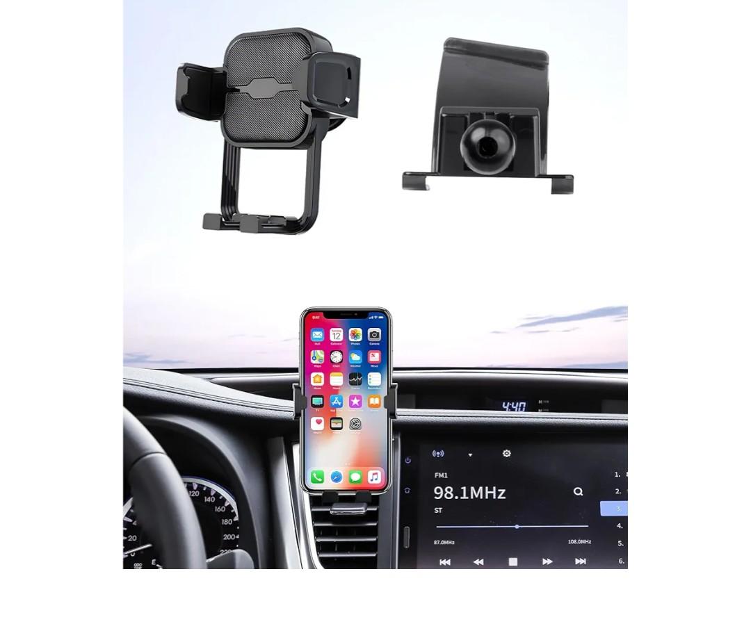 Car Phone Holder for 2014-2019 Toyota Highlander/Hybrid Auto Accessories Navigation Bracket Interior Decoration Mobile Cell Phone Mount, 360° Rotation, Upgraded Base Stand