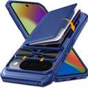 CENMASO for Google Pixel 10 Pro Case/Pixel 10 Case with Card HolderRFID Blocking& Sliding Camera Cover & Kickstand Full-Body Shockproof Wallet Phone Case for Pixel 10/10 Pro (Blue)