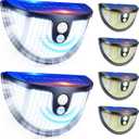 Solar Motion Sensor Lights Outdoor, 151 LED Super Bright Solar Lights 270 Angle,Wireless Security Wall Light with 2 Lighting Modes, IP65 Waterproof Solar Powered Fence Lights for Patio,Yard,Walkway, 6 Pack