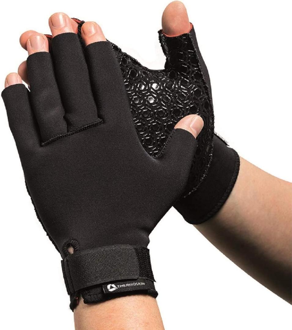 Thermoskin unisex-adult Arthritis Compression Gloves (Medium, Black)