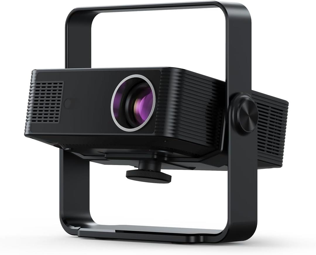 Yinker Mini Projector with WiFi 6 and Bluetooth 5.2, 500 ANSI Portable Movie Projector, Auto Keystone & Electric Focus, 4K Supported, for Home Theater, Bedroom, Outdoor, and Gaming