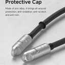 Hagibis USB4 Cable, 1ft Phone Lanyard Cable, 80Gpbs 240W 8K@60Hz Portable USB C to Type-C Wrist Lanyard for iPhone 17 16 15 Pro Max, iPad Pro, Thunderbolt 5/4/3, External SSD (Grey-30cm)