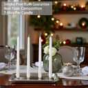 24 Pack White Taper CandlesTaper Candles 10 Inch DriplessUnscented & Smokeless Candlesticks Bulk7-8 Hours Long Burning Tall CandlesIdeal for Christmas Weddings Parties Dinner