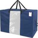 Folding Mattress Storage Bag - Durable Carry Case Fits for Tri-Fold Up to 6 inches Twin Mattress, Navy