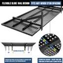 Garage Wall Shelving 2-Pack, 1.64x4ft Wall Mounted Shelves, Black