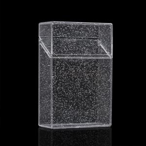 4 x Transparent Cigarette Case for King Size 85mm, Holds 20 Cigarettes,Stylish with Gold Powder Design (White) 4 x Transparent Cigarette Case for King Size 85mm, Holds 20 Cigarettes,Stylish with Gold Powder Design (White)