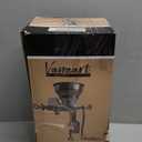 Vanaart Grian Mill with High Hopper Manual Hand Grain Mill for Dry and Oily Grains Beautiful Modern Design Cast Iron Corn Grinder For Corn, Rice, Soybeans, Pepper, Chickpeas