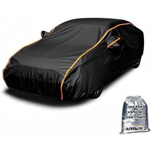 Lightweight Small Car Cover Waterproof All Weather Outdoor Full Exterior Cover for Automobiles Fit Sedan Chevy Cobalt Audi A3 Under 179" (Size 3: Sedan 0 (Up To 178"), Black(Air Pro))