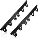 Stove Gap Covers Stainless Steel, 2Pack Retractable Stove Gap Filler (13.8"-27.5" Length, 0.79" Width), Heat-Resistant Guard & Range Trim Kit Between Stove Top & Counter-Black, 2pcs