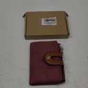 PofeeXIO Womens Wallets Small Rfid Ladies Bifold Wallet With Zipper Coin Pocket,Mini Purse Soft Compact Thin (purple)