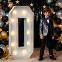 Light up Numbers 3ft Number 0 Marquee Light up Numbers for Party Pre-Cut Foam Board Large LED Number with Lights for Birthday Christmas Prom Wedding Baby Shower Engagement Graduation Party Decorations