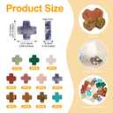 FASHEWELRY 22Pcs Mini Cross Gemstone Beads Bulk Assorted Tiny Pocket Easter Crosses Crucifix Crystal Natural Stone Cross Charm Beads for Bracelets Earring Necklace Jewelry Making