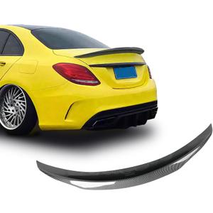 Rear Spoiler Wings for Mercedes Benz C Class W205 2015-2021 C63 C160 C180 C200 C250 C300 C43 AMG 4 Door Sedan Trunk Spoiler Wing Tail Rear Trunk Lid,Carbon Fiber Look - R Style Duckbill Spoiler
