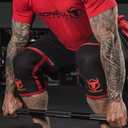 Iron Bull Strength Knee Sleeves for Powerlifting (7mm) - Weightlifting Knee Compression Sleeve for Squats - Knee Brace Support for Gym, Workout, Fitness (Small)