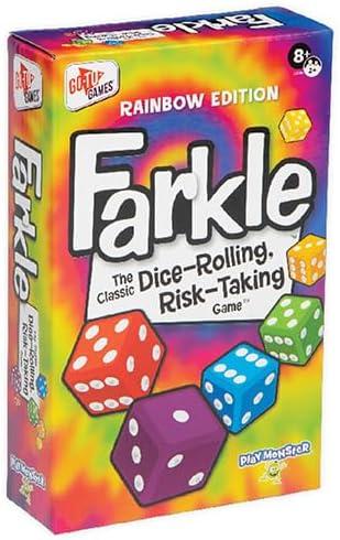 Farkle Classic Dice Game Rainbow Kids Games, Dice Games, Family Games, Travel Games, Adult Games, Board Games, Dice Cup, Dice Set, Farkle Score Sheets Included, Ages 8+