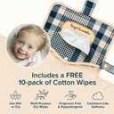 Tiny Twinkle Portable Diaper Changing Pad | Waterproof, Wipeable & Compact Baby Changing Pad for Travel | Smart Wipes Pocket & Organized Storage| Newborn Shower Gift (Gingham)