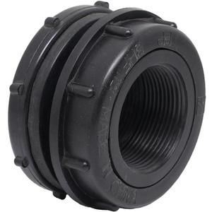 Valley Industries Polypropylene Bulkhead Fitting  2 FNPT x 2 FNPT