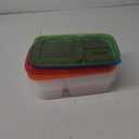 WEEK NINE Bento Lunch Boxes - Reusable 3-Compartment Food Containers for School, Work, and Travel, Set of 7