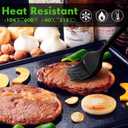 HOTEC 600 Heat Resistasnt Basting Brushes, BPA Free Silicone Pastry Brush, Spread Oil Butter Sauce Marinades for BBQ Grill Barbecue Baking Kitchen Cooking Dishwasher Safe (Black 2)