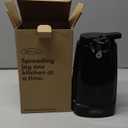 bella Electric Can Opener and Knife Sharpener, Removable Cutting Lever, Cord Storage, Stainless Steel Blade, Black