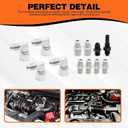 6AN 70" Transmission Fluid Oil Cooler Hose Line kit Compatible with Transmission TR6060 C5 C6 AOD 4L80E TH350 TH400 4L60E 700R4 200-4R