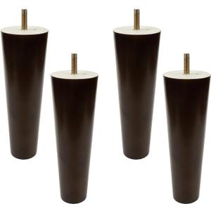 Geesatis 4 Pack 18 cm / 7 inch Wood Furniture Legs Replacement Mid-Century Couch Sofa Decorative Heavy Duty Cabinet Kitchen Legs, with M8 Hanger Bolt and Mounting Screws