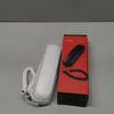 White OF-990 Slimline Wall-Mountable Basic Corded Telephone No AC Power Required