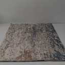 Art&Tuft Washable Rug, Anti-Slip Backing Abstract 3x5 Rug, Stain Resistant Rugs for Living Room, Foldable Machine Washable Area Rug (Blue, 3'x5')