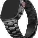 HITZEE Metal Bands Compatible with Apple Watch Band 49/46/45/44/42mm, Stainless Steel Replacement Men/Women Band Strap Compatible for iWatch Ultra 3/2/1 SE3-1 Series 11 10 9 8 7 6 5 4-1, Black
