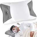 CPAP Pillow for Side Sleeping, Sleep Apnea Pillow for All CPAP Masks Users to Reduce Air Leaks & Masks Pressure, Memory Foam Pillow with Cooling & Breathable Pillowcase for Side Back Sleeper (White)