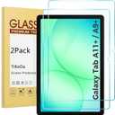 2 Pack Screen Protector for Galaxy Tab A11 Plus 2025 / Tab A9 Plus 11 Inch 2023, HD Tempered Glass 9H Film Guard for Tab A11+ / A9+ 5G 11"(SM-X230/X235/236B/X210/X216/X218)