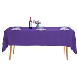 60x120 Inch Purple Rectangular Tablecloth 6 Feet Table Cloth in Polyester Fabric for Wedding/Banquet/Restaurant/Parties