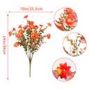 SOMYTING Artificial Fall Flowers for Outdoors, 12 Bundles, Fall Red